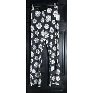 Billabong Flower Print Nwt Women’s Pull In Pant Flare Style Size‎ Large, 70’s